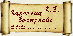 Katarina Bošnjački vizit kartica